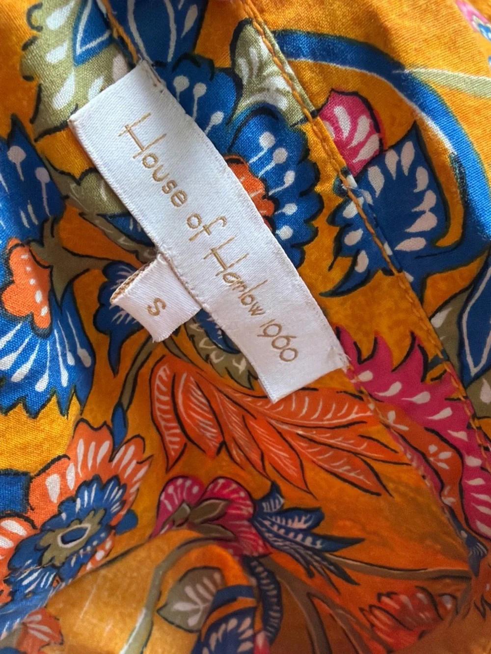 House of Harlow 1960 Yellow Floral Tie-Front Maxi Dress